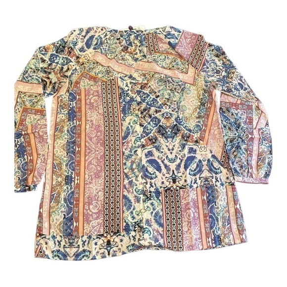 Nydj Peasant Blouse, Free Bird Paisley - Picture 4 of 15